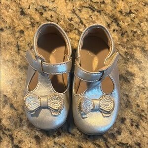 Gold Baby Shoes with Bow
